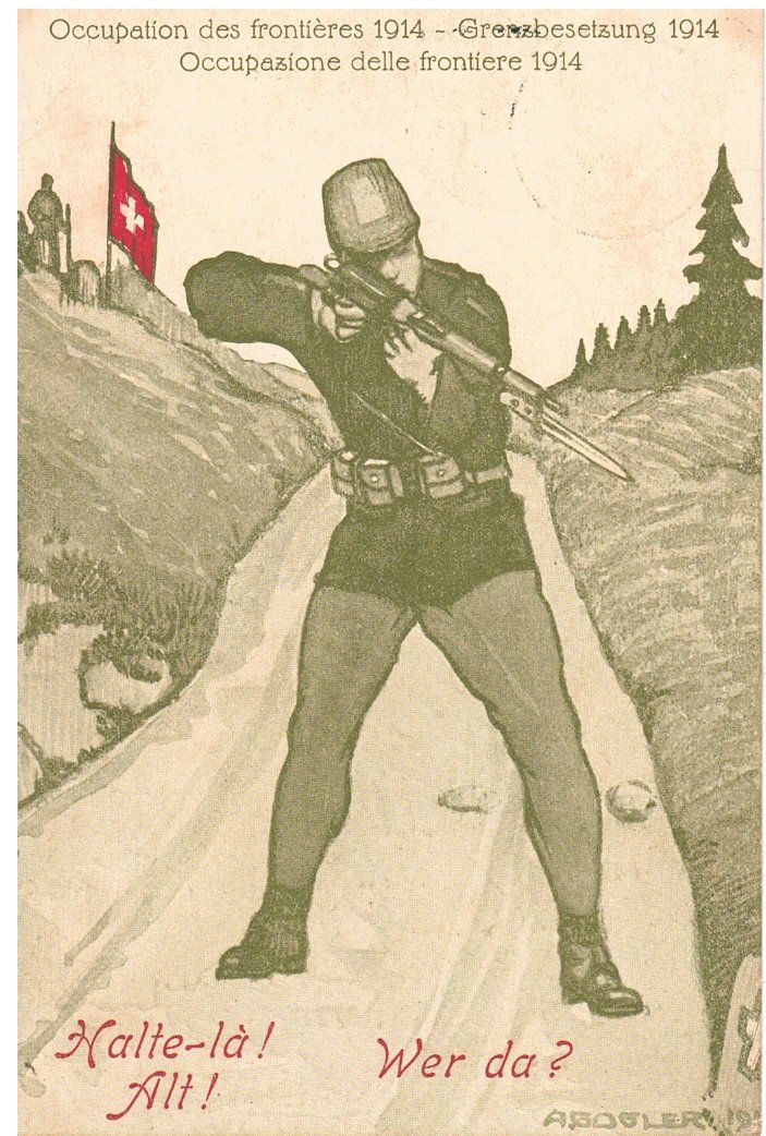 Cartoline postali: Armee Postkarte Grenzwach 1914 – Usato da Sugiez venduto da brockicenter