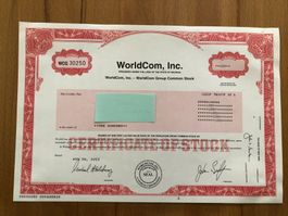 WorldCom Inc 100 Aktien. Von 2003 Selten