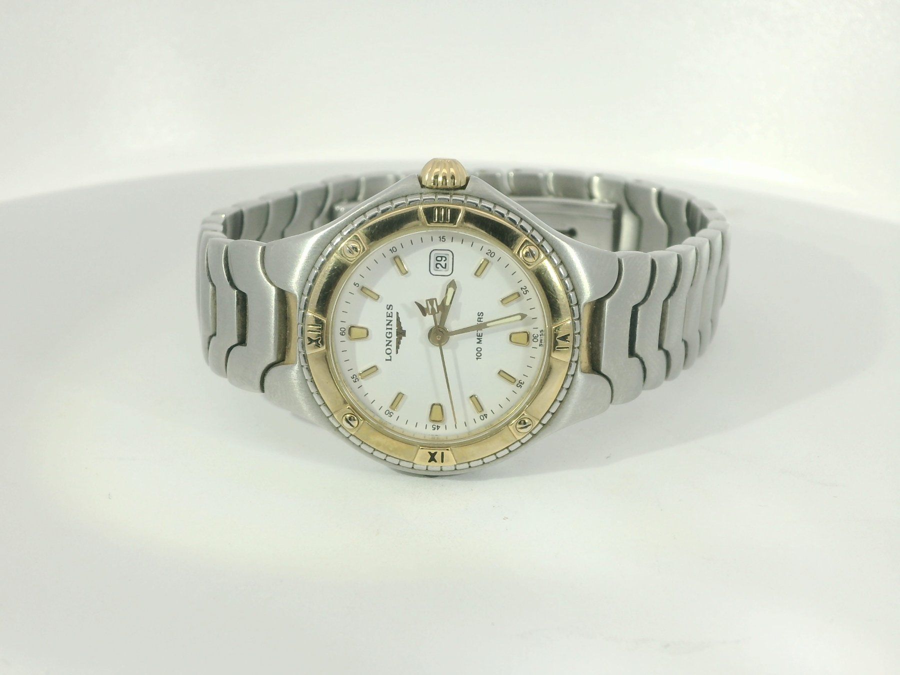 Longines Orologi: Longines Conquest Bicolor Weiss 2. Hand - L3.112.3 – Usato da Zürich venduto da Linden-Uhren 1