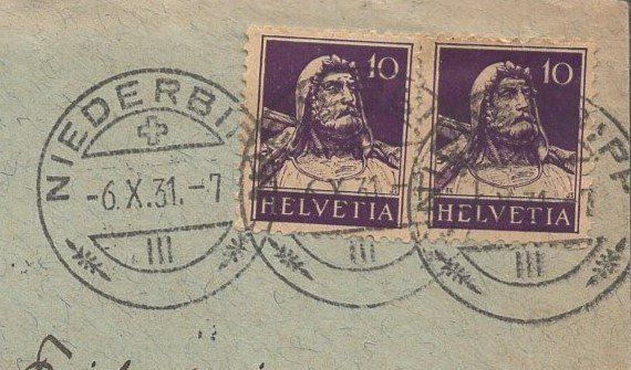 Alle Briefmarken: NIEDERBIPP 6.X.31         mit Inhalt – Gebraucht aus Aarau von kufi44 1