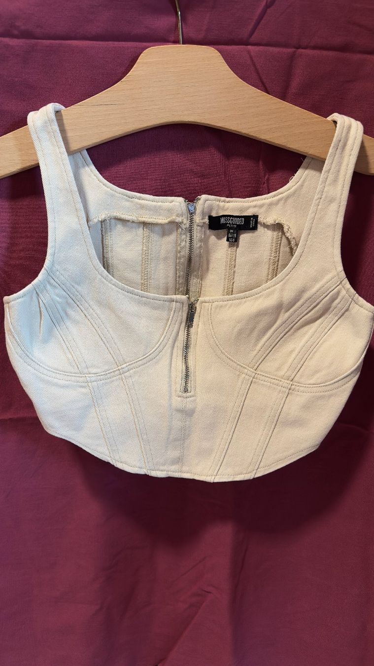 Top: Jeans Top, Oberteil, Korsett, Bustier – Usato da Ennetbaden venduto da Castello30