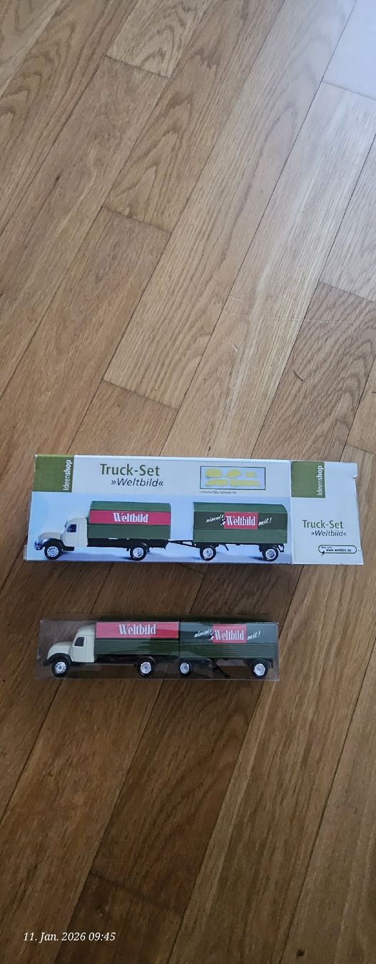 Modellini d'auto: Truck- set Weltbild – Nuovo e nell'imballaggio originale da Utzenstorf venduto da Neukomm23