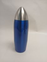 NEW! Shiny Blue Bullet-Shaped Thermos, Great for Summer Drin