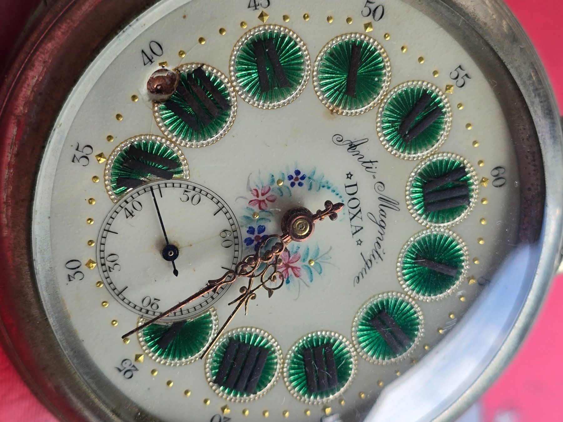 Doxa Orologi: 2 Doxa Goliath Eisenbahn Taschenuhr HA – Usato da Muri AG venduto da Corredor 1