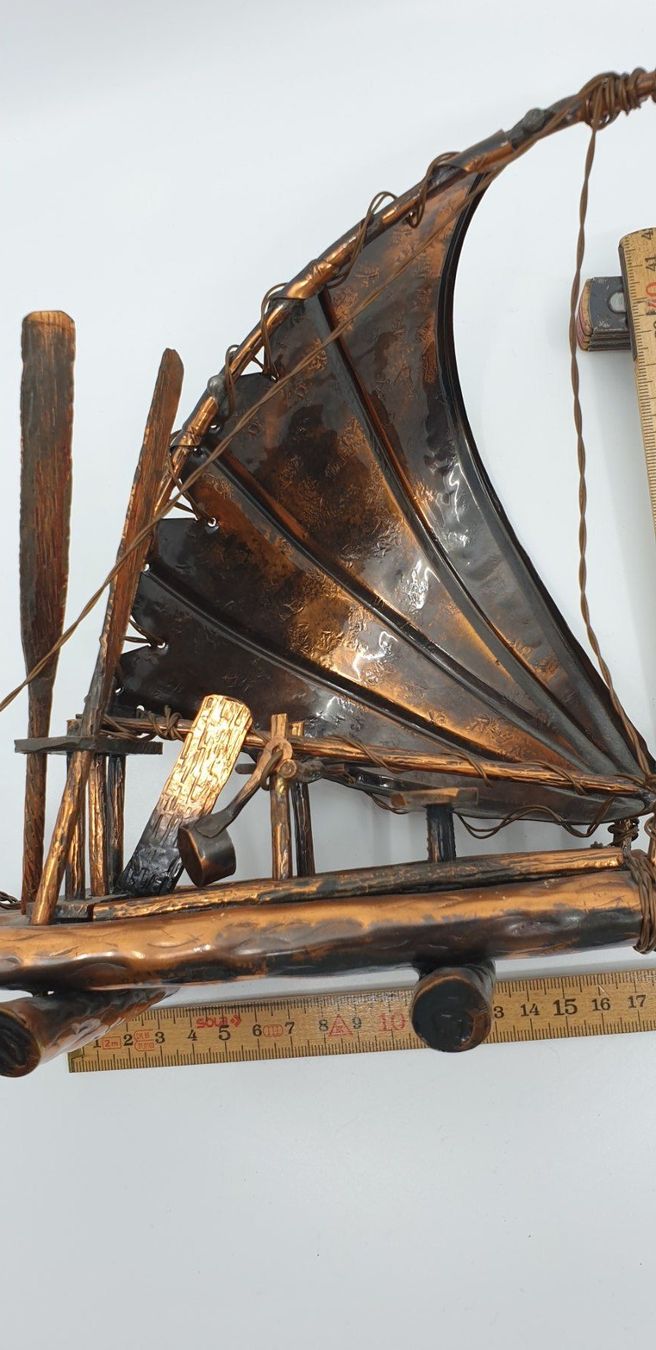 Figuren: Floss, Segelschiff, Kupfer und Messing Schiff – Gebraucht aus Emmen von Brockofsky 8