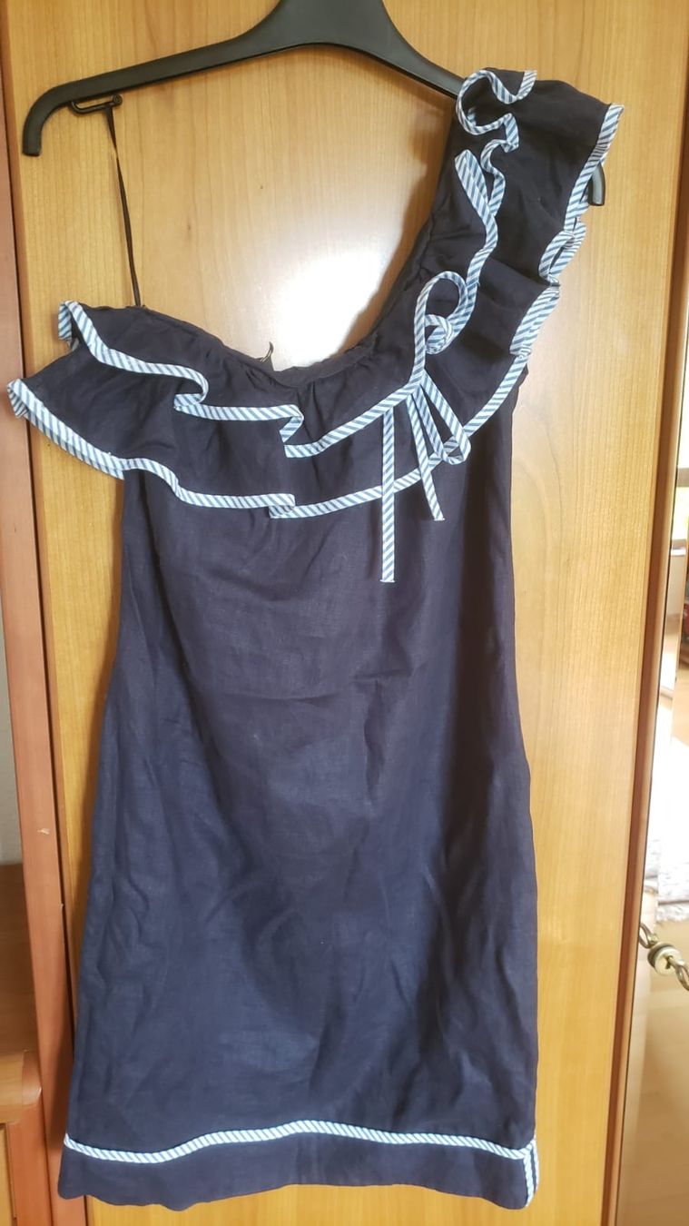 Vestiti: Kleid, Leinen, dunkelblau , S -Ukraine Spende – Usato da St. Gallen venduto da makarool 3
