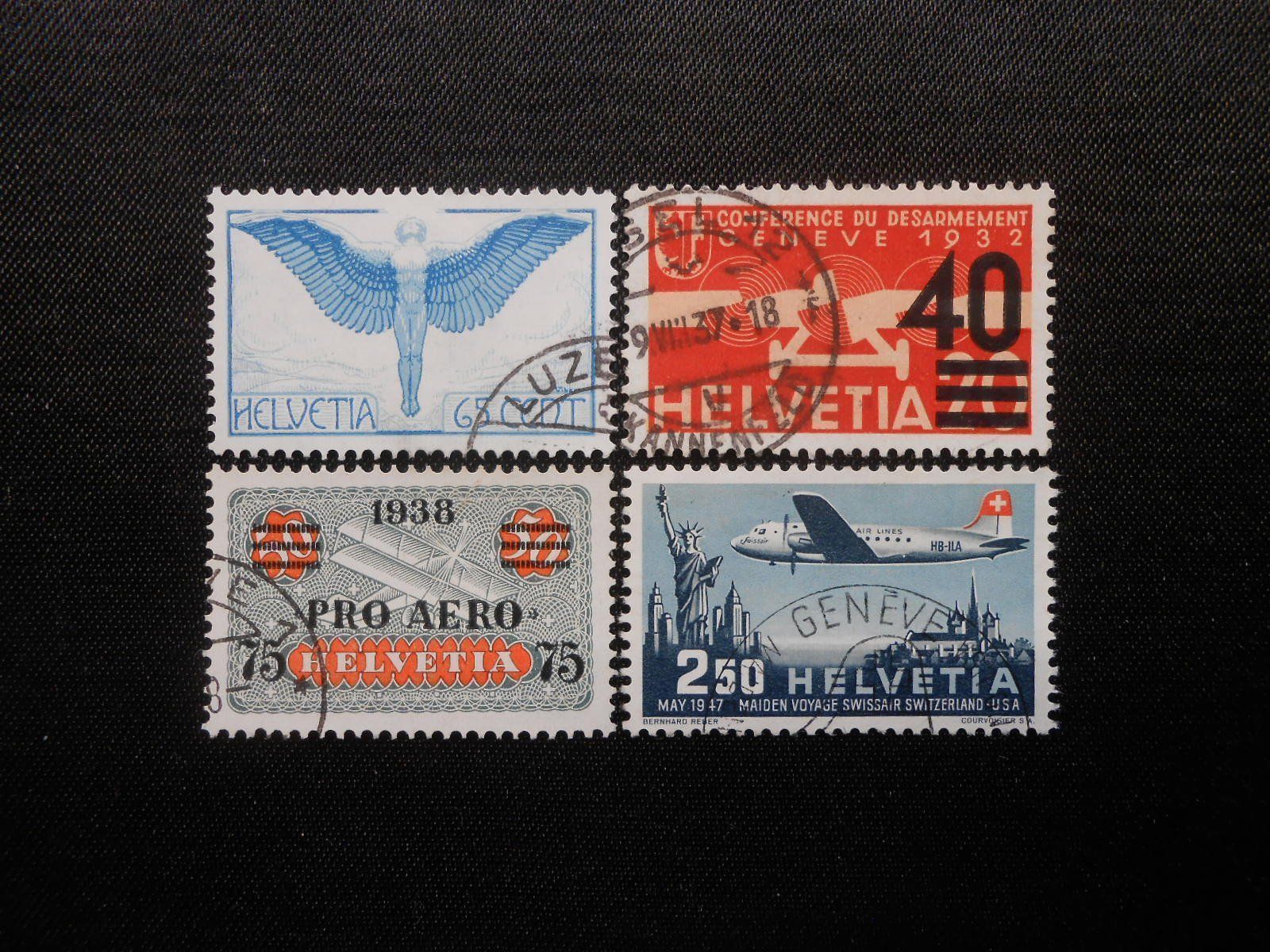 Tutti i francobolli: CH Z Flugpost 1936 - Z CHF 91.50 – Usato da Hallwil venduto da pkaiser44 1