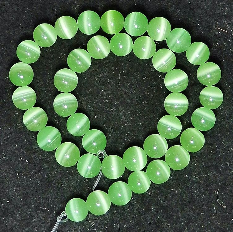 1 Strang echte mexikanische Katzenaugen Opal Perlen 10 mm | Kaufen auf ...