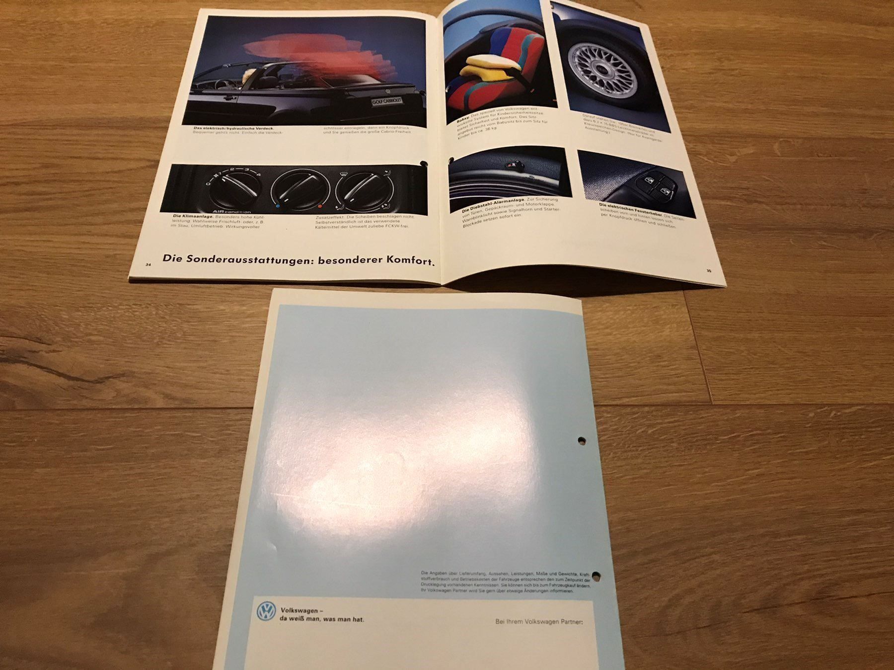 VW Dokumente: Prospekt VW Golf Cabriolet 08.1993 – Neu (gemäss Beschreibung) aus Freienstein von Golfbueb 5