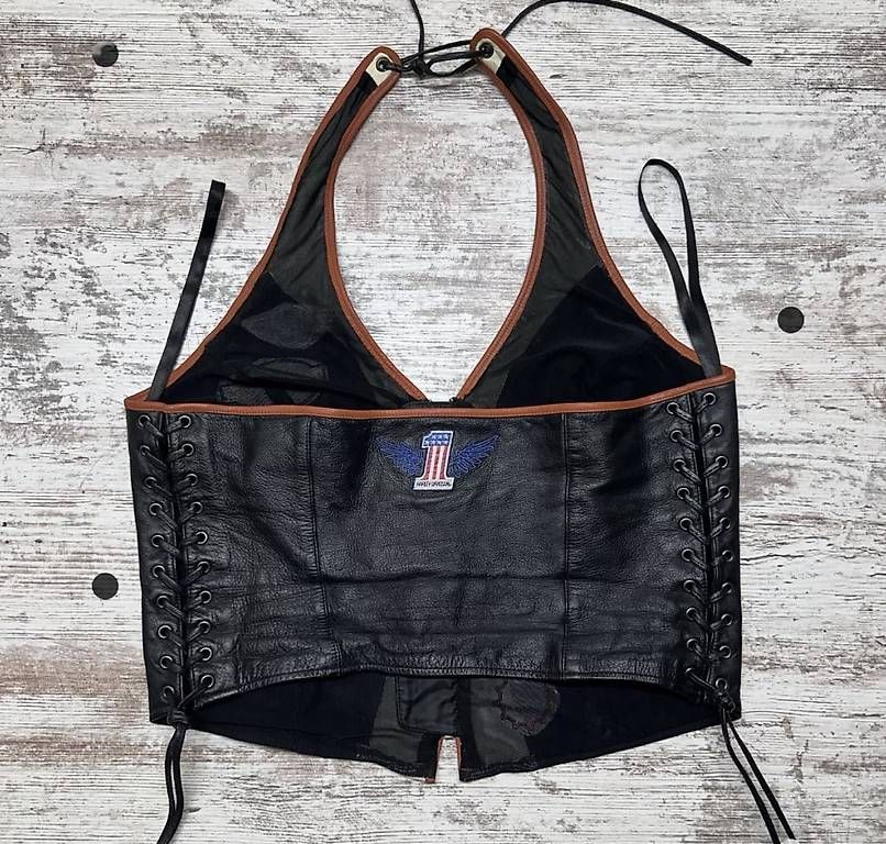 Top: Harley Davidson Leather Halter Top Large – Usato da Zürich venduto da car_v988 4