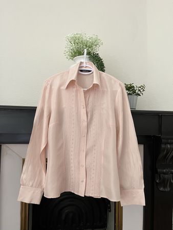 Bianca. Pink Silk Blouse