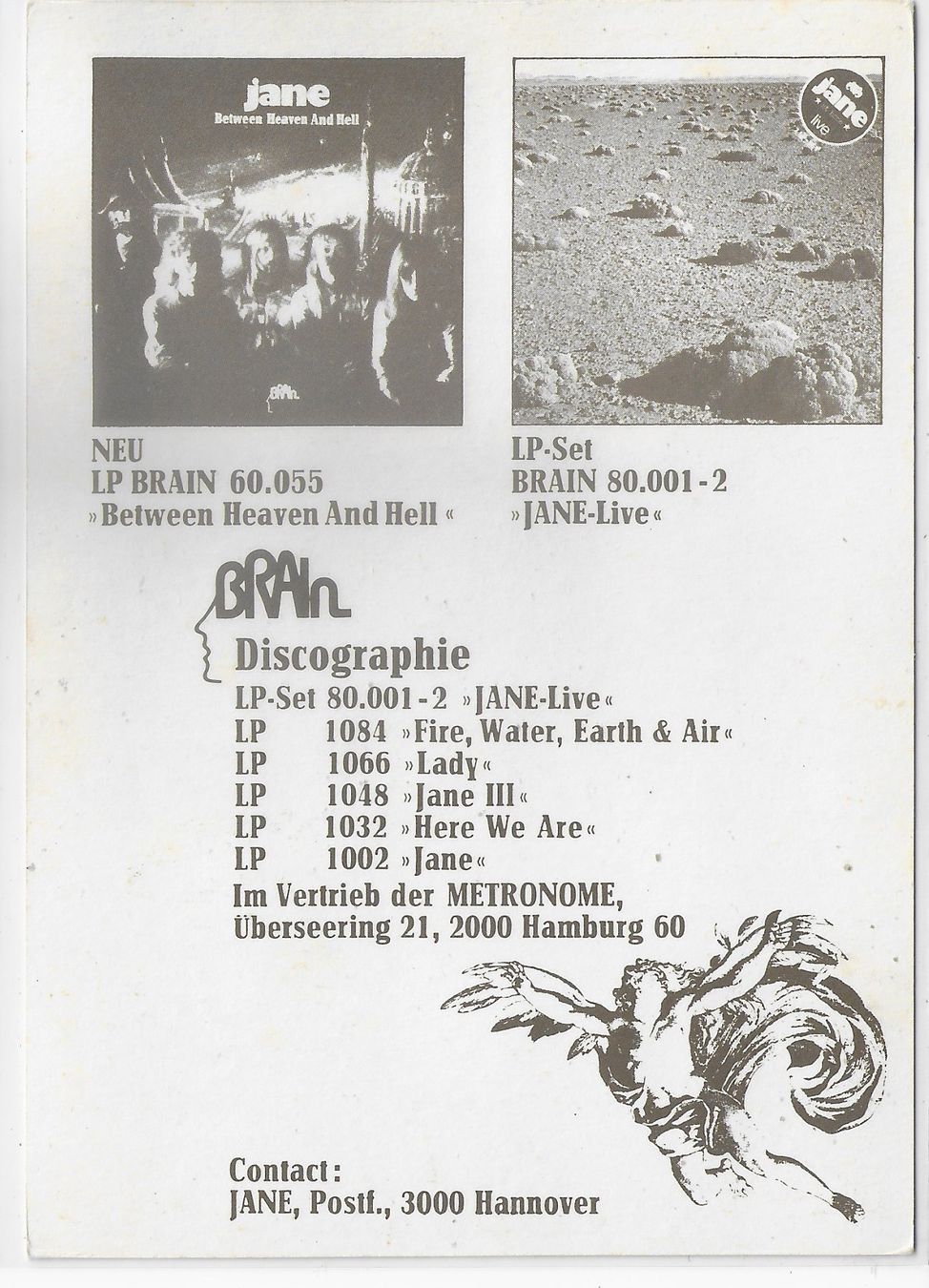 Cartoline postali: Jane - Discographie – Usato da Ettingen venduto da Kartenplanet 1