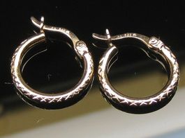 Ohrringe Creolen Silber 925 + MP rosé vergoldet
