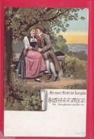 LIED-KARTE, DIE ZWEI LIEBI IM AARGÄU, 4.10.1905, FELDPOST