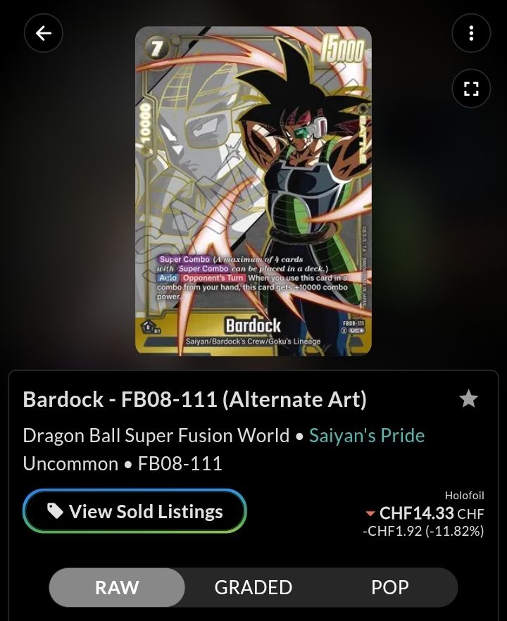 Bandai Sammelbilder & Trading cards: Dragonball TCG Bardock – Neu (gemäss Beschreibung) aus Eggenwil von Murmeltier87 3