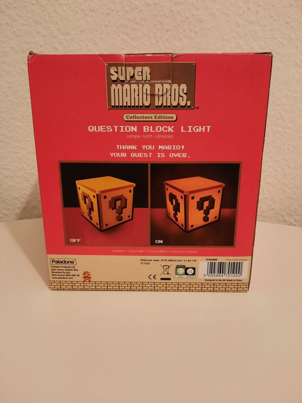 Lampen: Super Mario Bros Question Block Light – Gebraucht aus Münchenstein von 2DGames 8