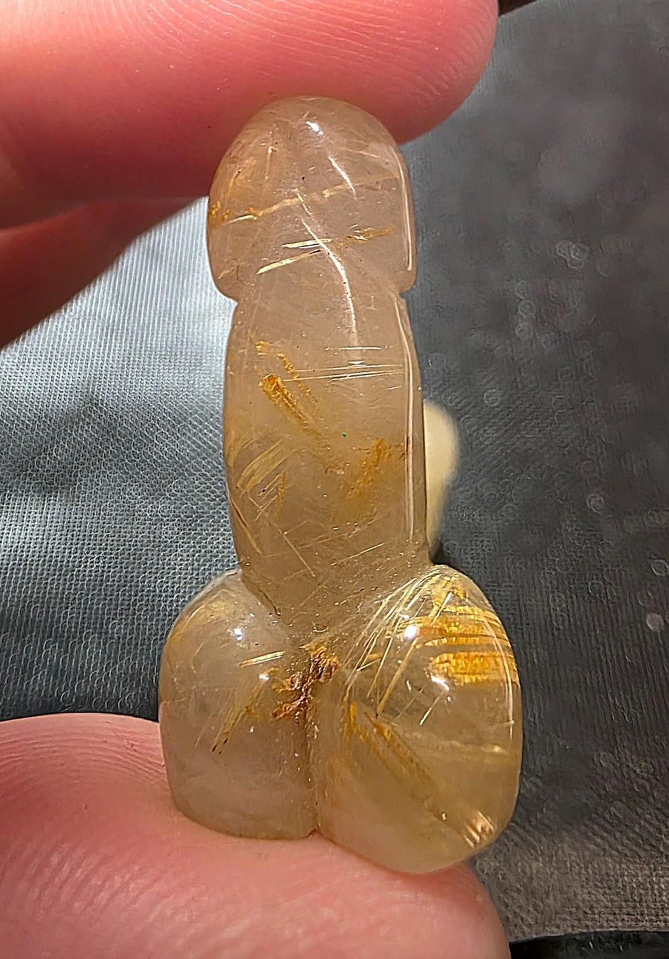 Minerali & Pietre curative: 2 Goldrutil Mini Phallus – Nuovo (secondo la descrizione) da Matzingen venduto da Shay_Crystalz 1