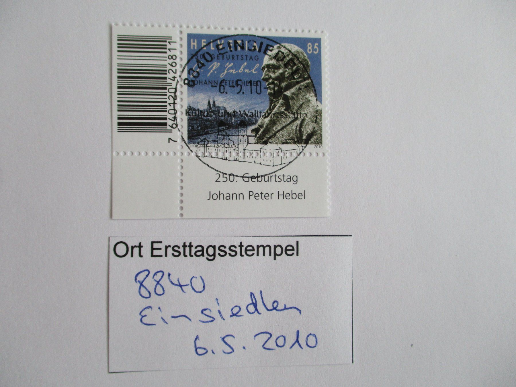 Tous les timbres: Voll Ort Ersttagsstempel 8840 Einsiedeln – D'occasion à Langnau b. Reiden par Aktuell88