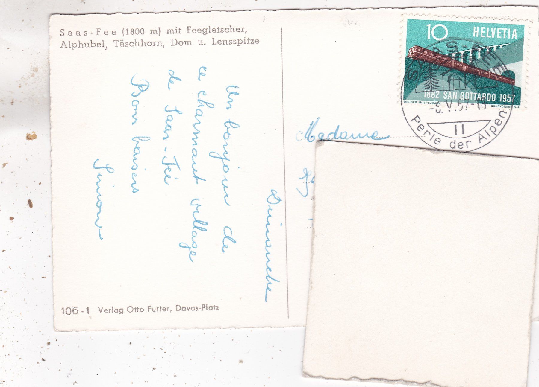 Cartes postales: Saas-Fee 1957 – D'occasion à Herisau par Lisegrat2008 1
