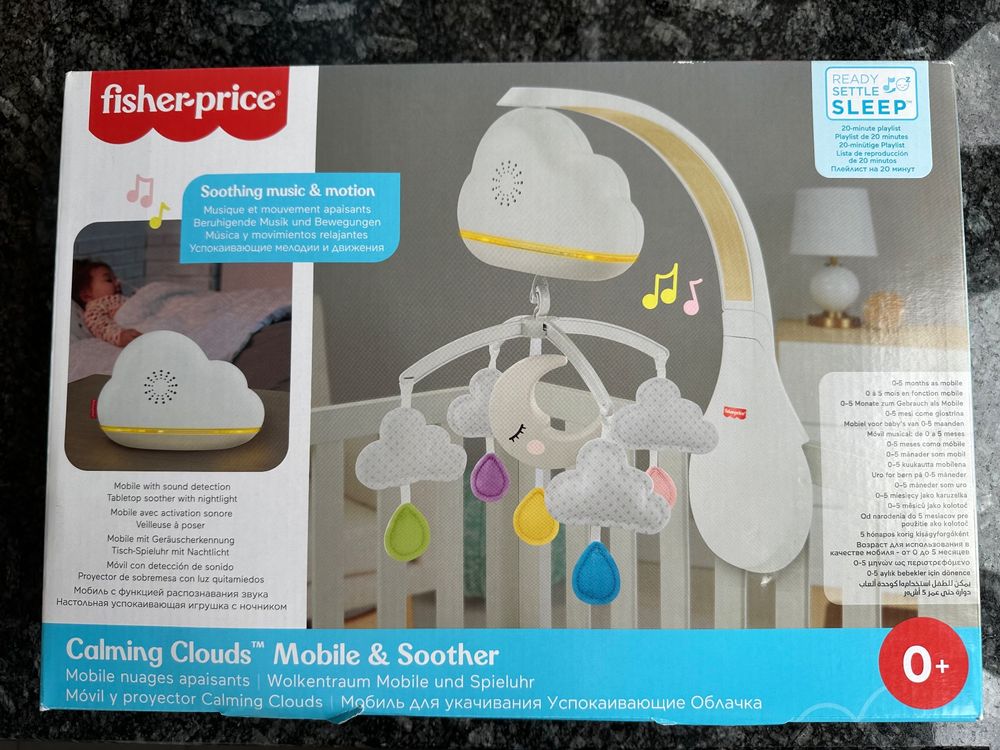 NEU Fisher Price “Calming Clouds” Mobile&Soother Kaufen