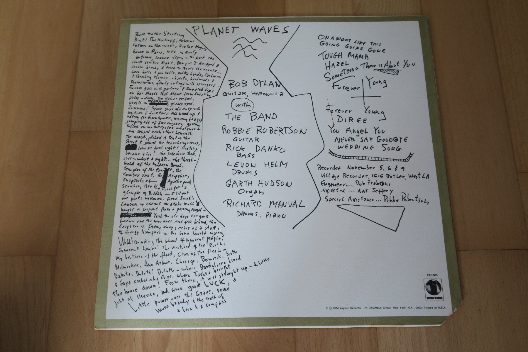 Dischi in vinile: Bob Dylan – Planet Waves – Usato da Thun venduto da Karibu70 1