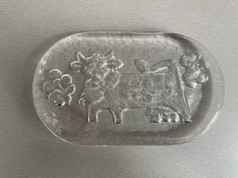 Hergiswil Butterplatte mit Kuh Motiv