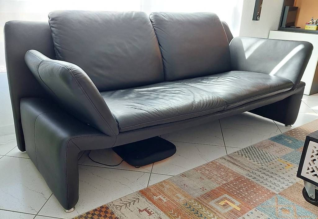 Divani: Sofa Leder schwarz 3er – Usato da Oberwangen b. Bern venduto da mfmr 2