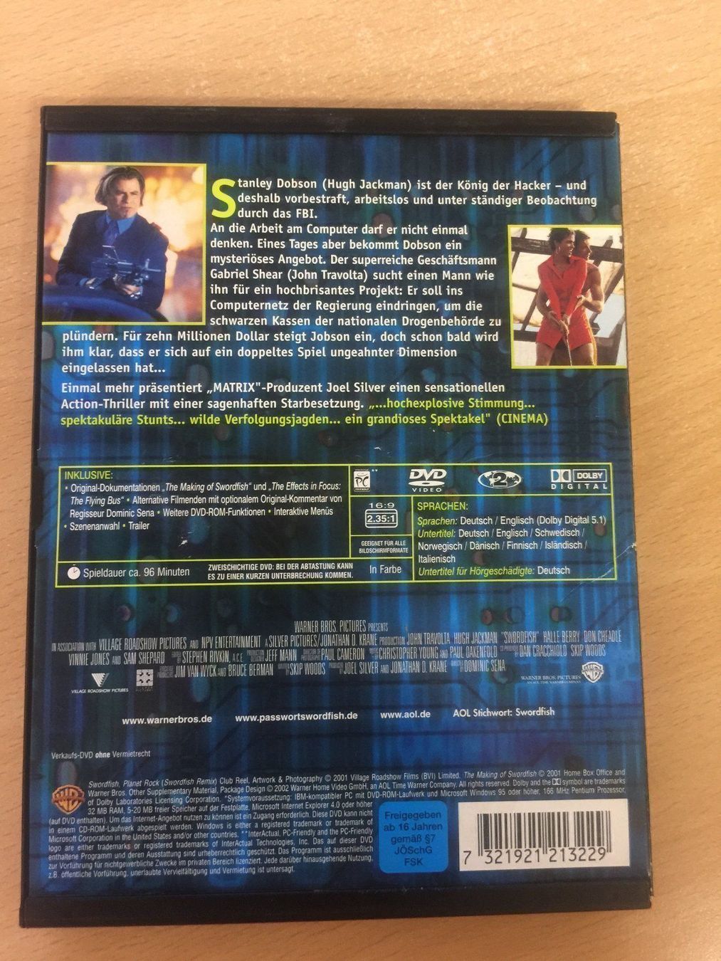 Tous les DVDs: Passwort Sword Fish – D'occasion à Glattfelden par cybermaxx 1