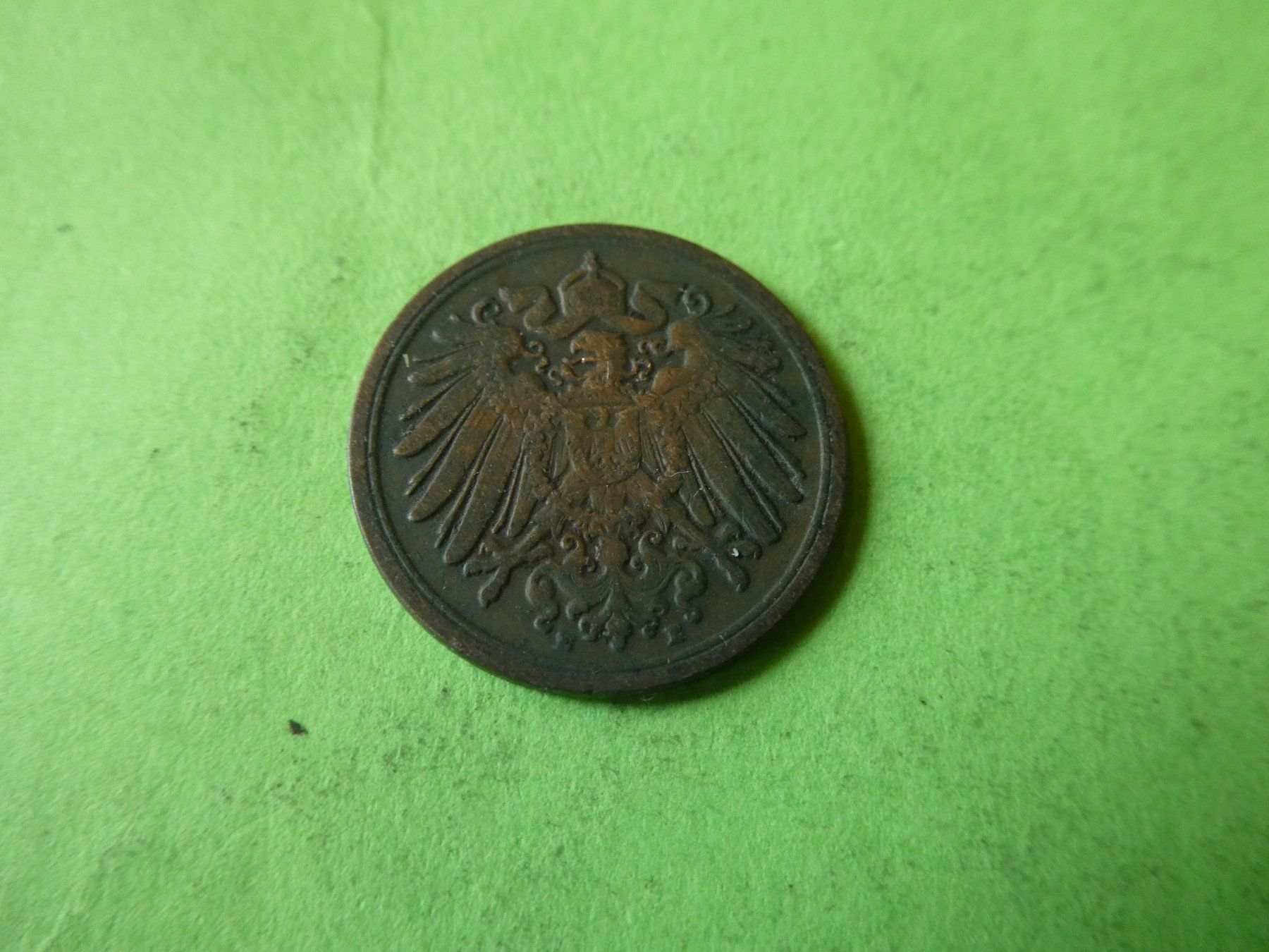 Alle Münzen: Dt. Reich 1908 E, 1 Pfennig – Gebraucht aus Hinterforst von Rohusri 1