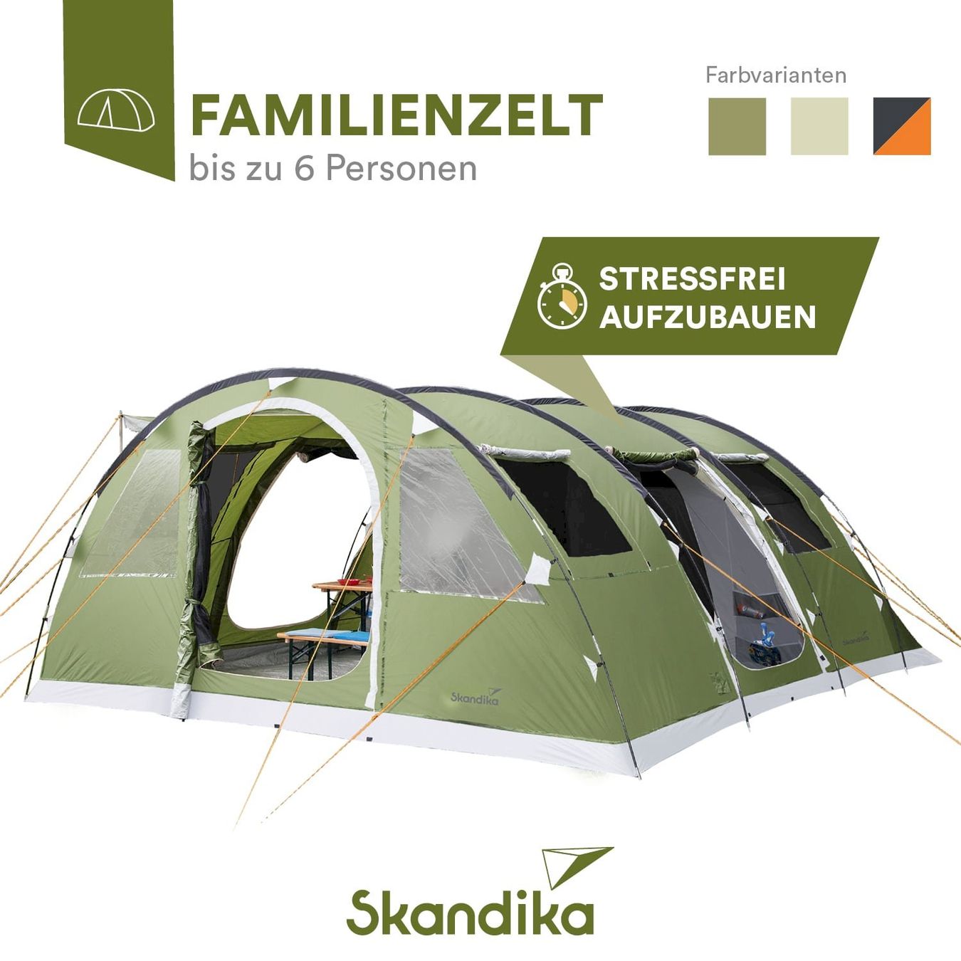 Tentes: Skandika Gotland 6 grün – Neuf avec emballage d'origine à Bottighofen par zaap 1