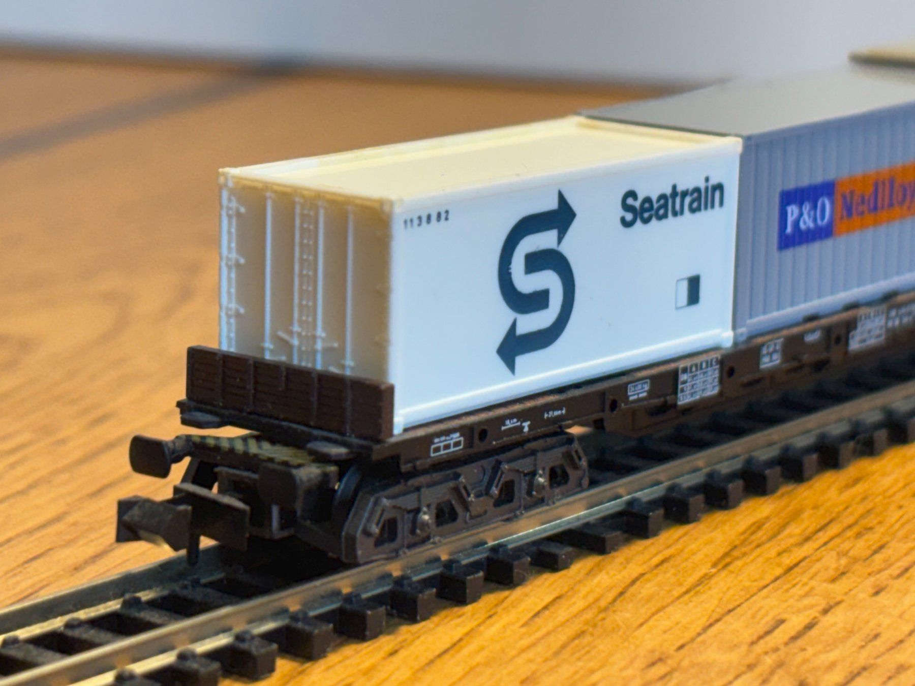 Modellini di ferrovie: L2423: Containerwagen (Spur N) – Usato da Birsfelden venduto da Birs_25 4