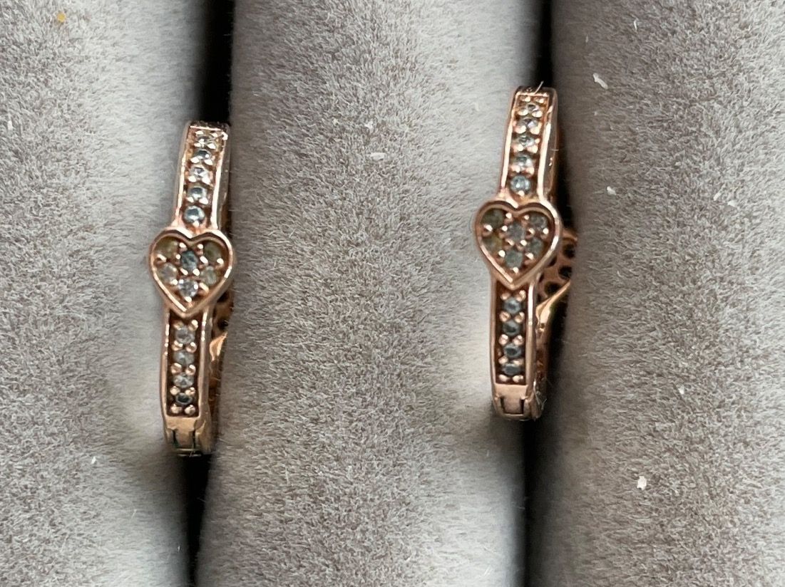 Pandora Orecchini pendenti & Orecchini a lobo: PANDORA original earrings rose heart – Nuovo (secondo la descrizione) da Uetikon am See venduto da kar_r6xq 2