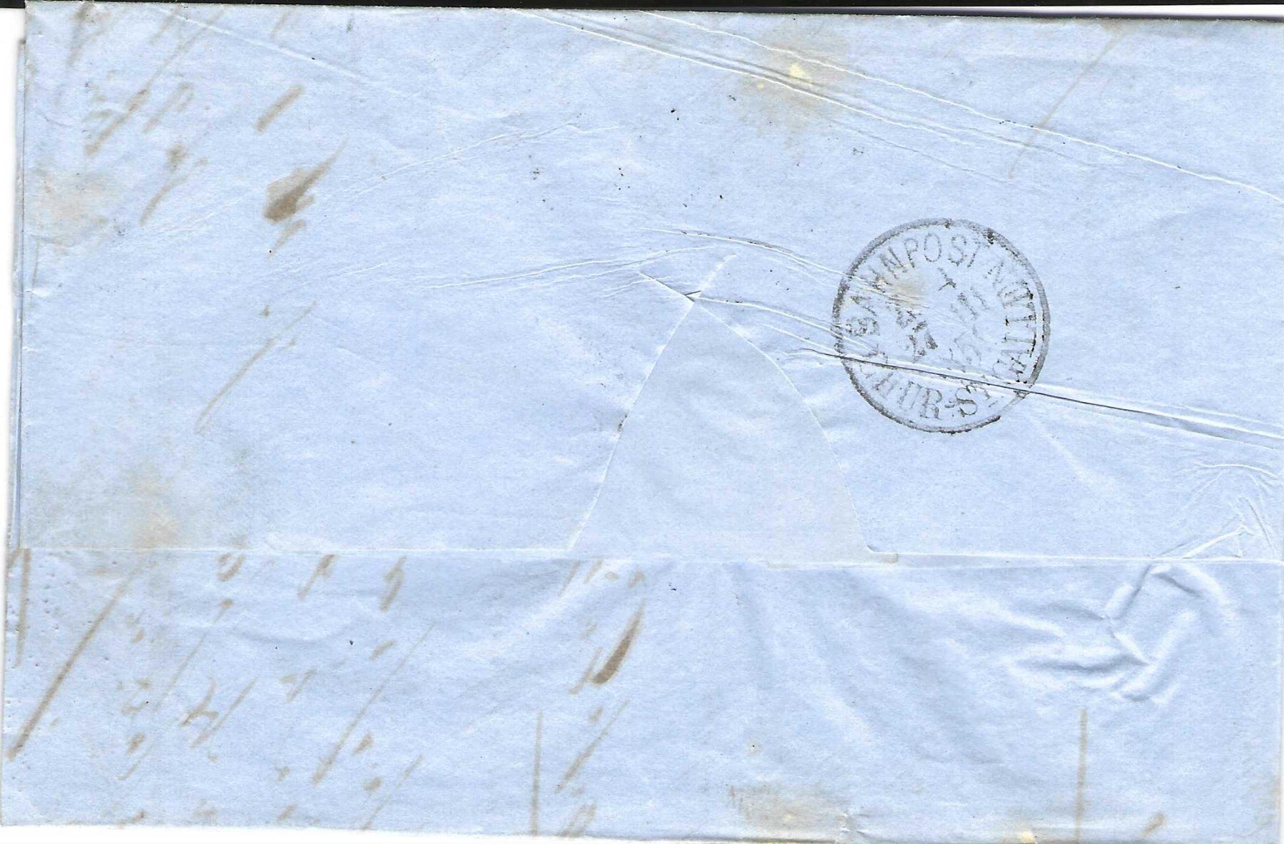 Tutti i francobolli: Faltbrief Chur - Trübbach 1859 – Usato da Wildhaus venduto da Brunphil 1
