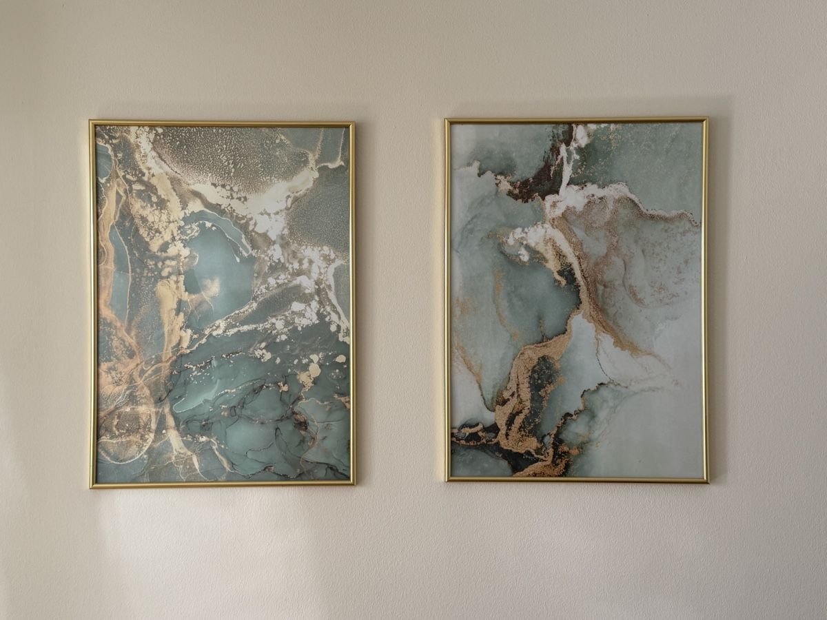 Foto & Immagini: Zwei Bilder-Set abstrakt Goldrahmen – Usato da Matzingen venduto da cel_57jz