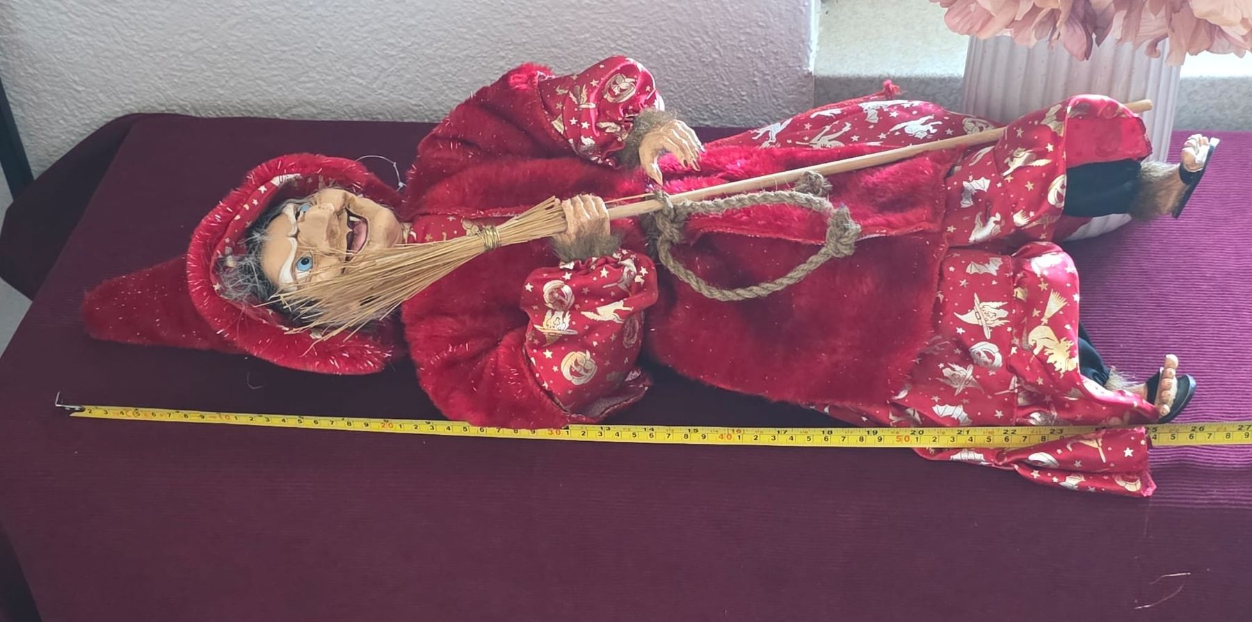 Statuette: Deko Hexe mit Besen, ca. 60cm gross – Usato da Rheinsulz venduto da Dred 7
