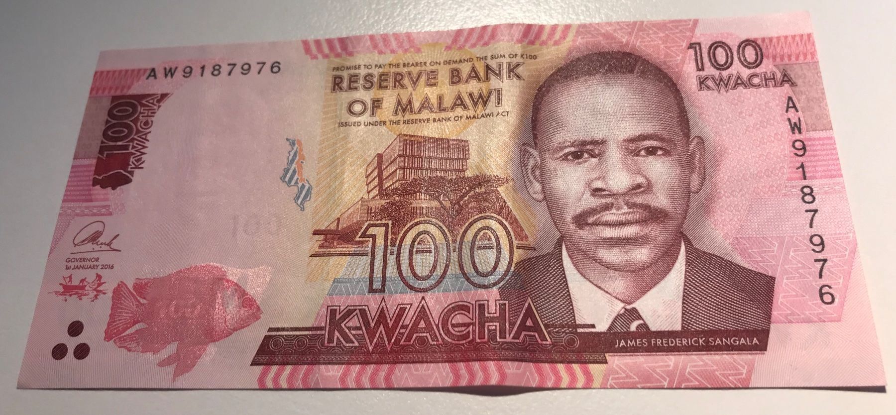Banconote: Malawi 100 Kwacha 2016 – Usato da Algetshausen venduto da Carrhard