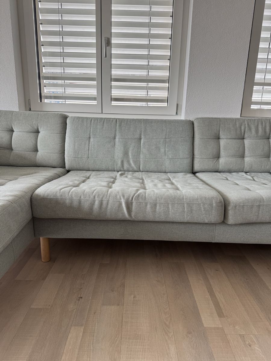 Ikea Divani: IKEA LANDSKRONA 3er Sofa mit Récamiere hellgrün – Usato da Waldkirch venduto da SuisseArchiveShop 2