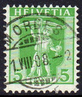 Alle Briefmarken: 103 Vollstempelt Morges 1.VIII.08 – Gebraucht aus Basel von Bingis