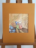 Zeichnung (Repro) von Ida Bohatta "Walk through the Wheat"