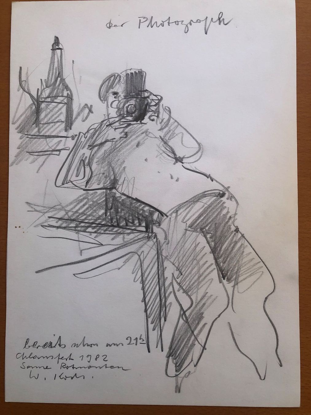 Gemälde: Willi Koch - drei Original Bleistift Studien 1982 - 1984 – Gebraucht aus Wolfertswil von Schorsch3 6