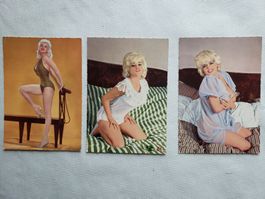 3x Vintage Postkarten Jayne Mansfield – Krüger Verlag / ISV