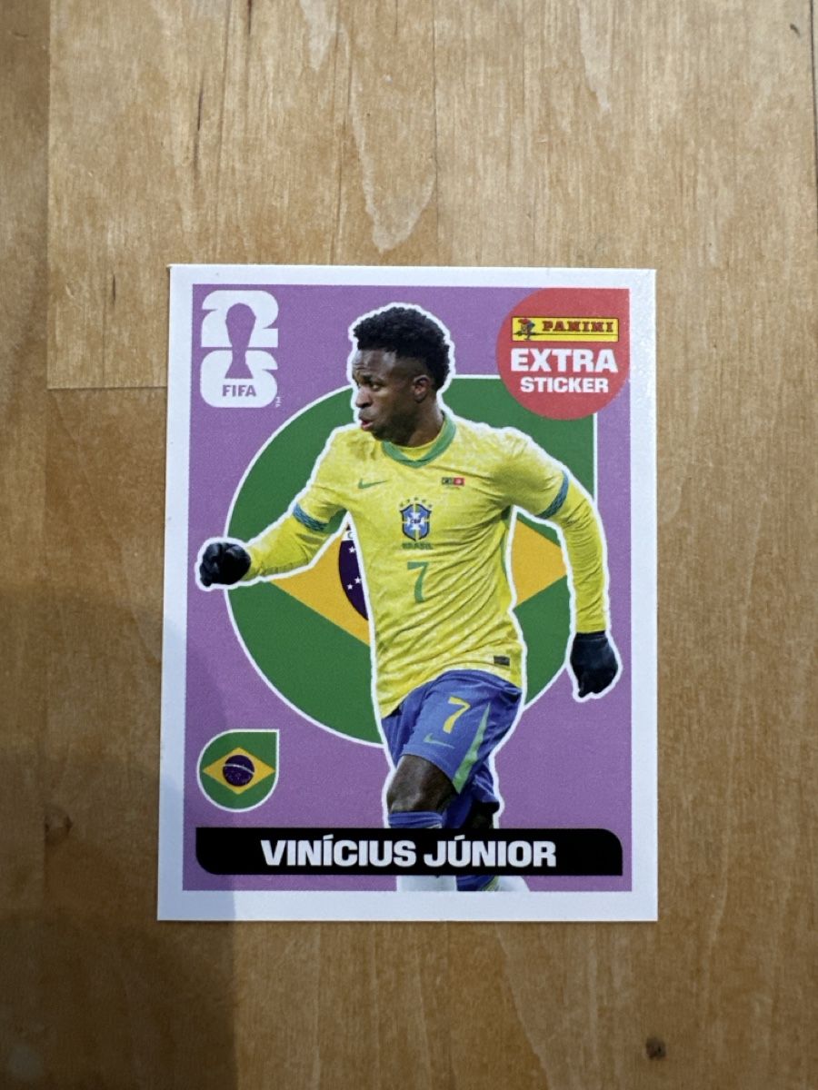 Panini Carte collezionabili: Panini WM 2026 Extra Sticker - Vinicius Junior – Nuovo (secondo la descrizione) da Schwerzenbach venduto da Marsupi