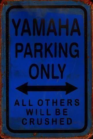 Insegne: Rusty Blechschild - YAMAHA PARKING ONLY – Nuovo (secondo la descrizione) da Rupperswil venduto da big-one-sale