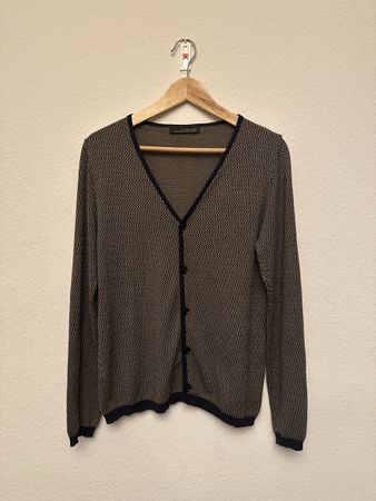 Cardigan Zara Man schwarz gemustert Grösse M gebraucht