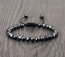 Armband (Hematite), unisex, Glücksbringer!
