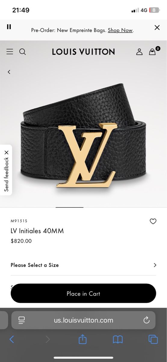 Louis Vuitton Ceintures: LOUIS VUITTON Gürtel 95 cm – D'occasion à Winterthur par vla_8f9d 4