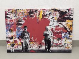 „Love is the Answer“ Pop Art Chaplin Einstein