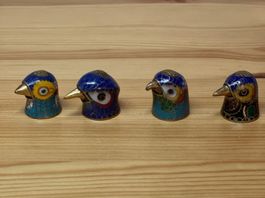 Cloisonne Vogel Fingerhut (4 Stück)