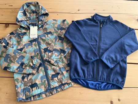 Neue Minymo Regenjacke / Jacke & Reima Fleece - Gr. 128