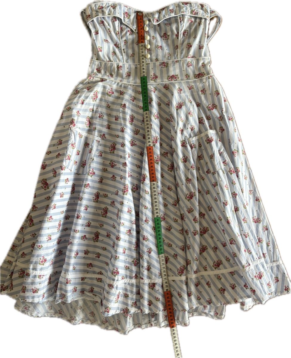 Vestiti: Robe Hell Bunny Vixen, rayures et roses, taille M – Usato da Dotzigen venduto da SecondHandGems 4